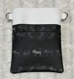 ナースポーチ・オーガナイザー（ハンドメイド） 合皮&ラミネート（猫柄）♪