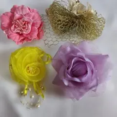 髪飾り　4種
