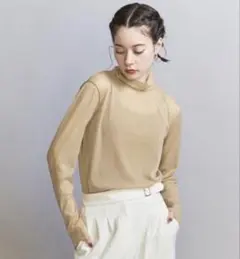 ★新品タグ付き★ B&Y ポリエステルシフォンタートルネック プルオーバー