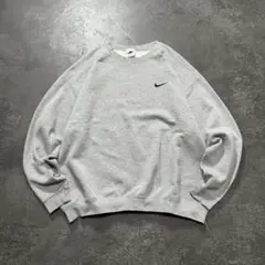 90sUSA製NIKEヴィンテージ スウェットスウッシュワンポイント刺繍ロゴXL