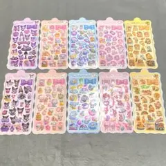 10枚セット ボンボンドロップシール 3Dシール