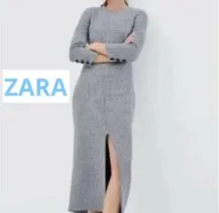 ZARA 千鳥格子　ロングワンピース