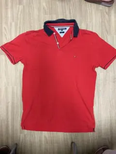 TOMMY HILFIGER レッド ポロシャツ XL 00s 古着