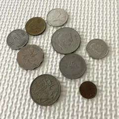 外国コイン 9枚セット まとめ売り 世界の硬貨 カナダ ドル 韓国 香港