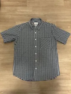 BEAMS ギンガムチェック 半袖シャツ M コットン100%のサムネイル