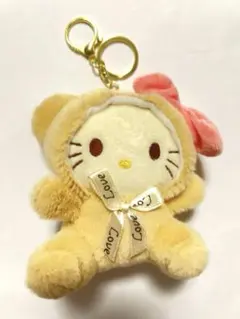 ハローキティ★くまの着ぐるみ キーホルダー　マスコット　バッグチャーム