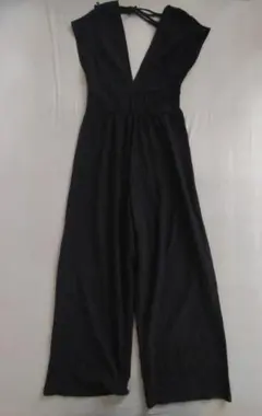 ZARA ブラック ワイドレッグオールインワン