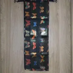 スカーフ　ストール　薄手　蝶柄　チョウ　黒