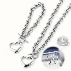 激安アクセ　ネックレス　ブレスレット　ピアス　リング　アクセサリーセット　4点