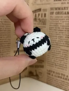 ミニ*パンダ　ストラップ　あみぐるみ