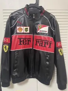 フェラーリ Ferrari レーシングジャケット レザー XL - メルカリ