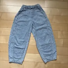 GUキッズ バレルレッグ デニムパンツ 130cm