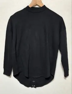 AZUL by moussy モックネックカットソー ブラック S 長袖