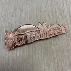 ヴィンテージ　家モチーフ　デザインバレッタ　昭和レトロ