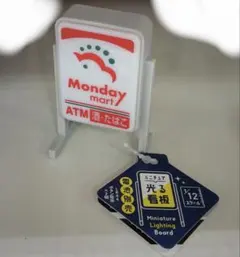 ミニチュア 光る看板 1/12スケール コンビニ ジオラマ お店 レトロ リアル