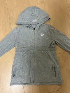 【gapKids】ギャップキッズ ジップアップパーカー グレー 140 ハート
