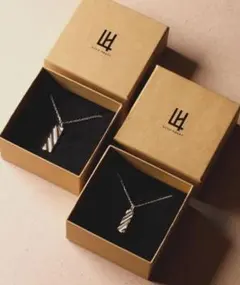 ライオンハート　ツイストテクスチャーペアネックレス/サージカルステンレス　片方