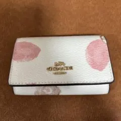■COACH コーチ■キーケース■ホワイト■花柄