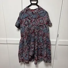 Amina 幾何学模様 チュニック 半袖のサムネイル