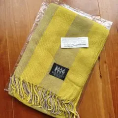 新品　WORLD POLO マスタード×グレー ブランケット　マフラー　ストール
