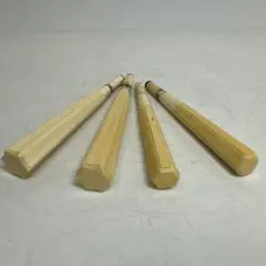 三味線糸巻き3本セット 細棹 中棹 素六面取り 長さ119mm 直径18mm
