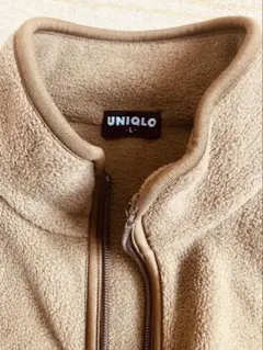 UNIQLO フリースジャケット Lサイズ ベージュ ネイビー2枚セット