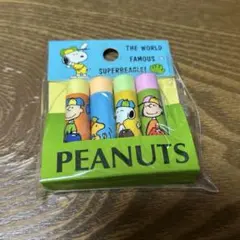 新品✨ PEANUTS　スヌーピー　消しゴム　レトロ4本セット
