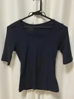 【新品未使用】NYUNYU半袖カットソー ネイビー