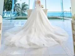 【アールイズウェディング】メロウ刺繍ロングベール 3m ウェディングベール メロウ刺繍ロングベール - メルカリ