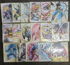 ドラゴンボール 色紙art 17枚 孫悟空 孫悟飯 ベジータ ピッコロ フリーザ