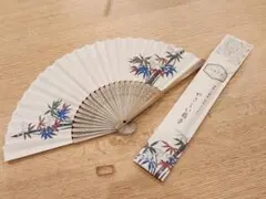 【未使用】利楽物語　やさしい扇子　竹柄扇子