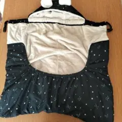 フード付きおくるみ 星と月のプリント