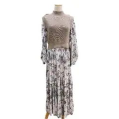 SNIDEL スナイデル 3点セット 花柄 ロング ワンピース ニットベスト 1