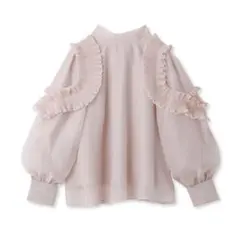 スナイデル　プリーツオーガンジースルーブラウス