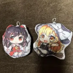 東方Project ぬいぐるみキーホルダー 2個セット 魔理沙 霊夢