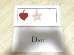 Dior ディオール ノベルティ レザーチャーム ハート 星 2個セット 箱付き
