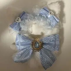 ぬい服 10cm〜12cm 猫 水色 天使