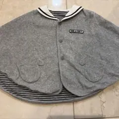 COMME CA FOSSETTE ベビーポンチョ マント グレー
