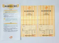 JR東海 株主優待割引券 ２枚 2026年6月30日まで