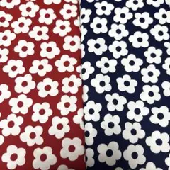 最終出品FUWARI★花柄★赤　ネイビーセット★１組限り★