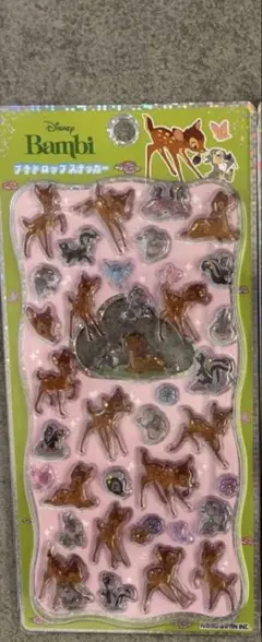 プチドロップステッカー　新作　ディズニー バンビ スティッチ
