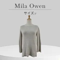 美品 Mila Owen ミラオーウェン カットソー リブ ニット ボートネック