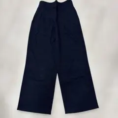 UNIQLO ブラッシュドジャージーストレートパンツ　ネイビー