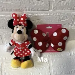 ディズニー ミニー　ぬいぐるみバッジ　ノーマル　ヘアゴム　スクバ