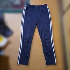 adidas ジャージ ズボン パンツ ストライプ 紺 ネイビー