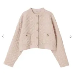 COCODEAL ツイードニットカーディガン