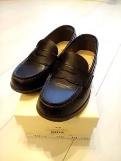 HARUTA KIDS ブラック ローファー 19