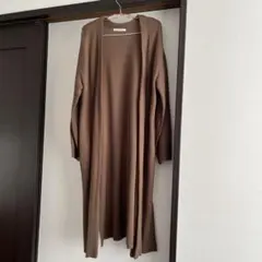 ブラウン ロングカーディガン 長袖