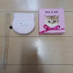 PAUL&JOE　ファー素材　猫型　ポーチ　ギフトボックス　猫柄　ピンクのサムネイル