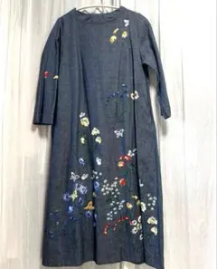 新品45Rインディゴ抜染天竺ワンピースゆったり 限定品64900円 - メルカリ